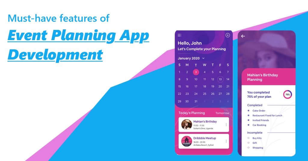 Must-have Features of Event Planning App Development